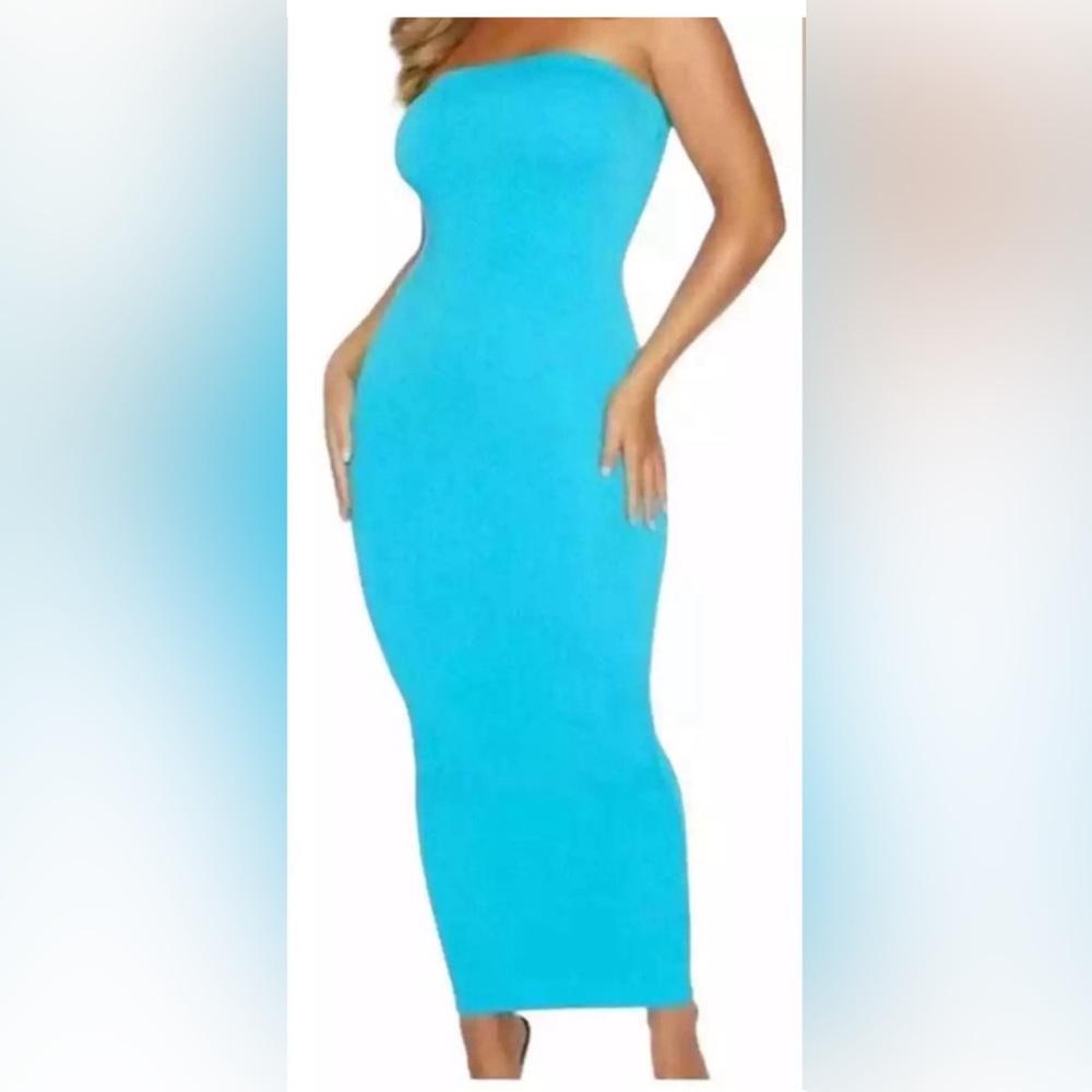 Naked Wardrobe Meant Tu-be Maxi in ocean blue size Large